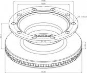 Диск тормозной Schmitz Ø430 x 168,5 x 45 / 17,5 335мм PE 29600000A