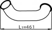Труба выхлопная (между гофрой и глушителем) DAF XF95/105 DINEX 22175