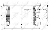 Радиатор кондиционера (680х460х18) MERCEDES Actros NRF 35772