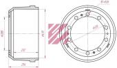 Барабан тормозной 419x203/211 H=254 Fruehauf MARSHALL