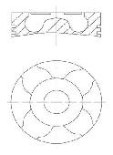 Поршень d128 4клап. MAN D2876LF06 EURO-3 MAHLE 2290500