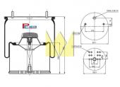 Пневмоподушка BPW 30P 10.881.CP в сборе PEGA (со стальным стаканом)