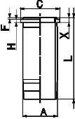 Гильза блока цилиндров Н=+0.25mm DAF DKX/DKXE/DKZ/WS/XE/XF KS 89924110