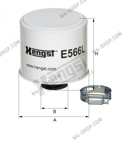 Купить E566L фильтр воздушный компрессора volvo низкий hengst e566l