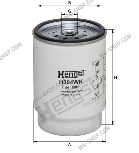 Купить H304WK фильтр топливный сепаратора man аналог pl270x hengst