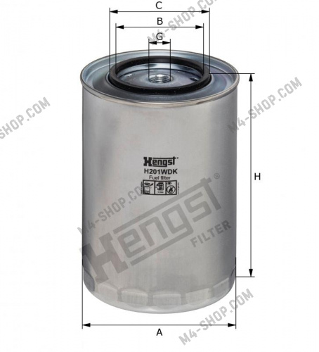 Купить H201WDK фильтр топливный тонкой очистки iveco stralis m16 hengst h201wdk