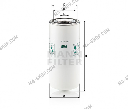 Купить W131453 фильтр масляный daf f95 mann-filter w131453