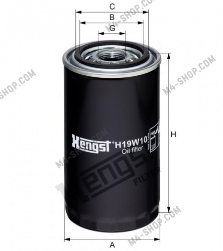 Купить H19W10 фильтр маслянный iveco eurocargo/ daf (hengst) h19w10