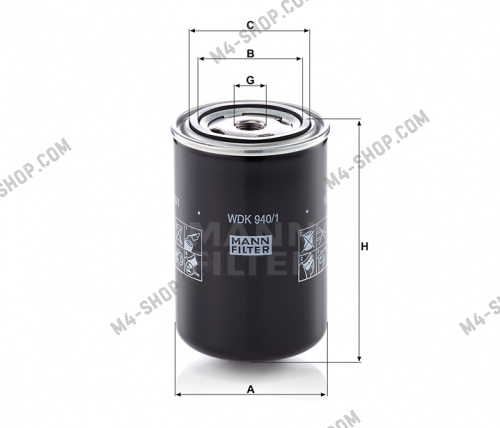 Купить WDK9401 фильтр топливный m18x1.5 h144 d93 d71/62 wdk9401