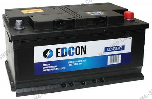 Аккумулятор батарея EDCON 100Ah 830A + справа 353х175х190 Iveco Daily