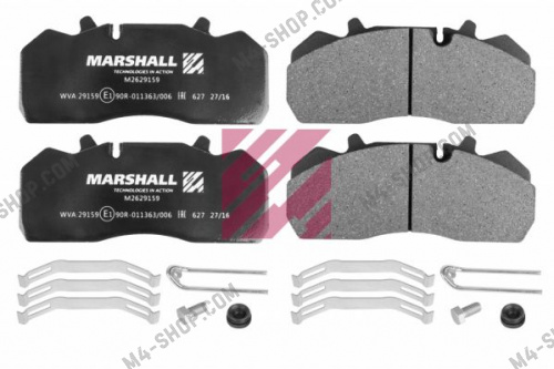 Колодки тормозные дисковые к-т 29126 SAF OLD (с устан. комплектом) MARSHALL
