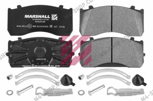 Купить M2629148 колодки дисковые перед 29115 (с р/к) marshall