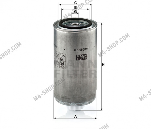 Купить WK95019 фильтр топливный iveco stralis m16x1.5 грубой очистки wk95019