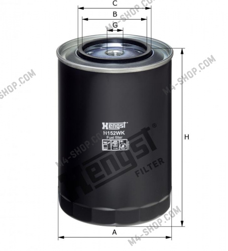 Купить H152WK фильтр топливный тонкой очистки iveco stralis m16 hengst h152wk