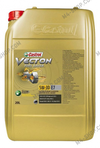Масло моторное Castrol Vecton FUEL SAVER 5W30 E7 20л 157AEB