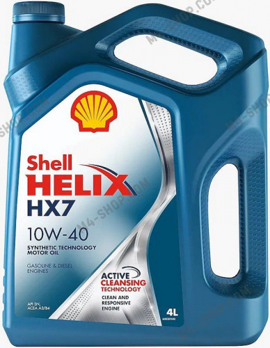 Масло моторное SHELL Helix HX7 10w40 4л