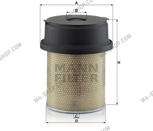 Купить C2912191 воздушный фильтр mb actros (с крышкой ) mann-filter